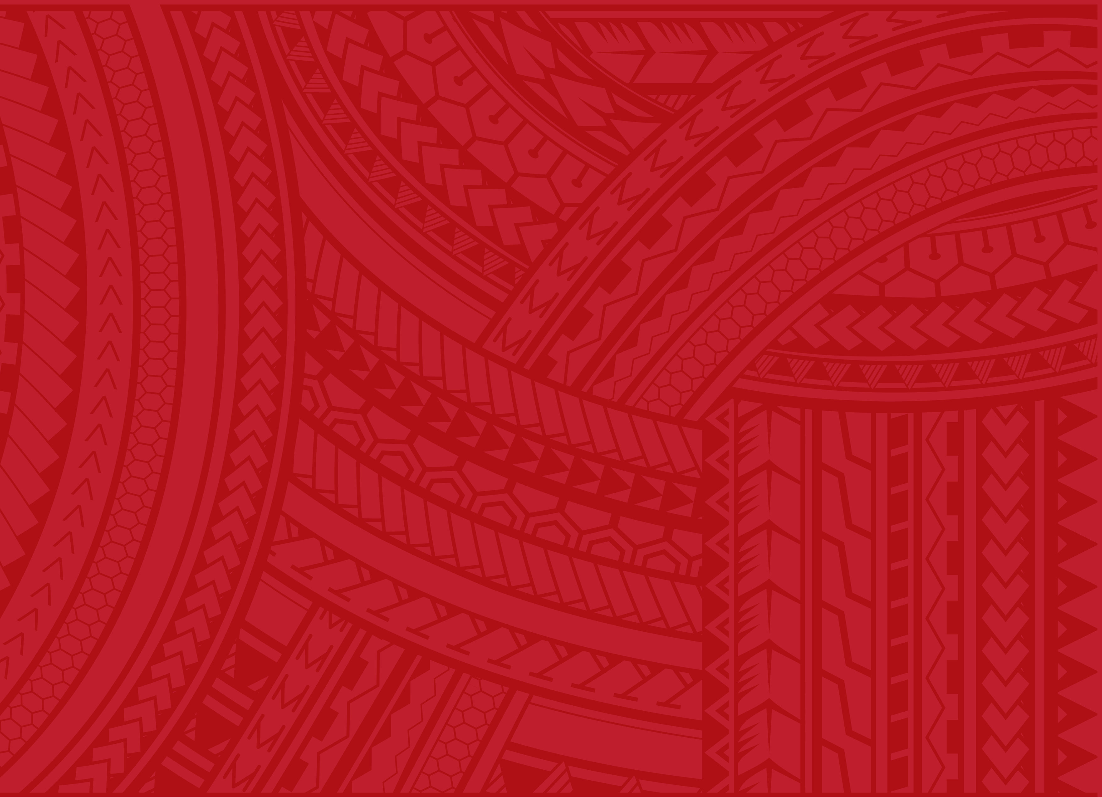 Traditional Samoan pattern or motif (elei) in red on a lighter red background.